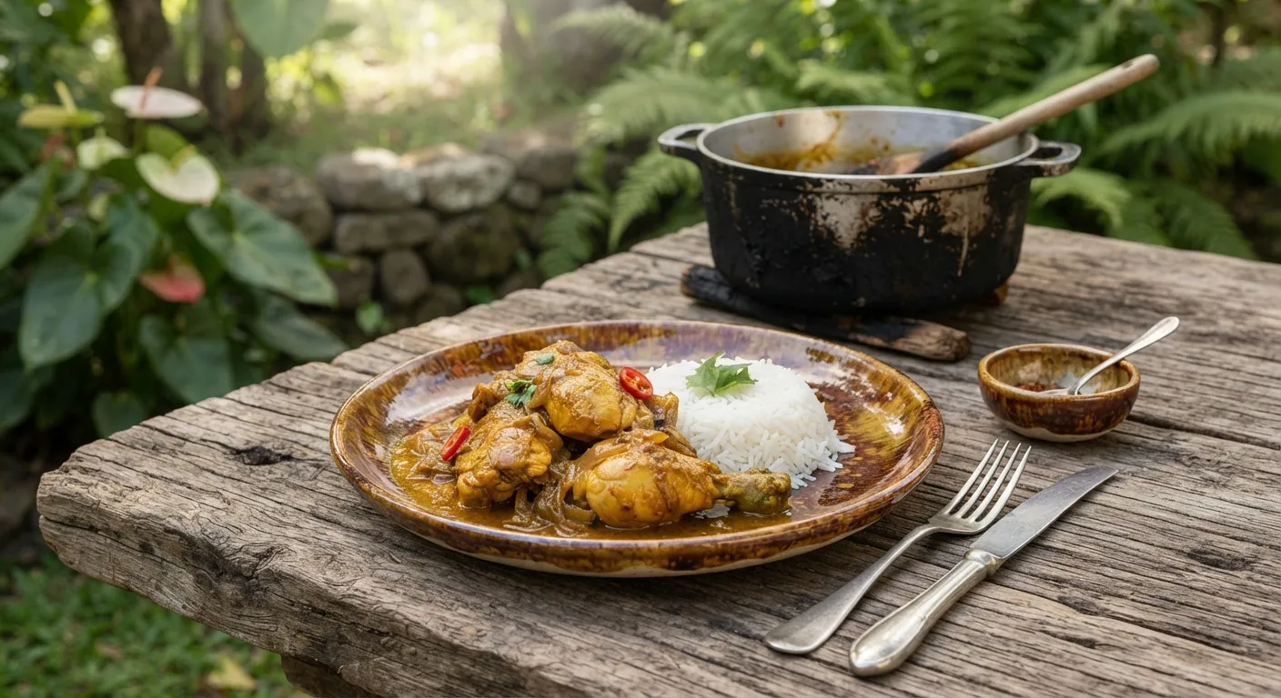 Carry Poulet Traditionnel Réunionnais mijoté aux condiments créoles